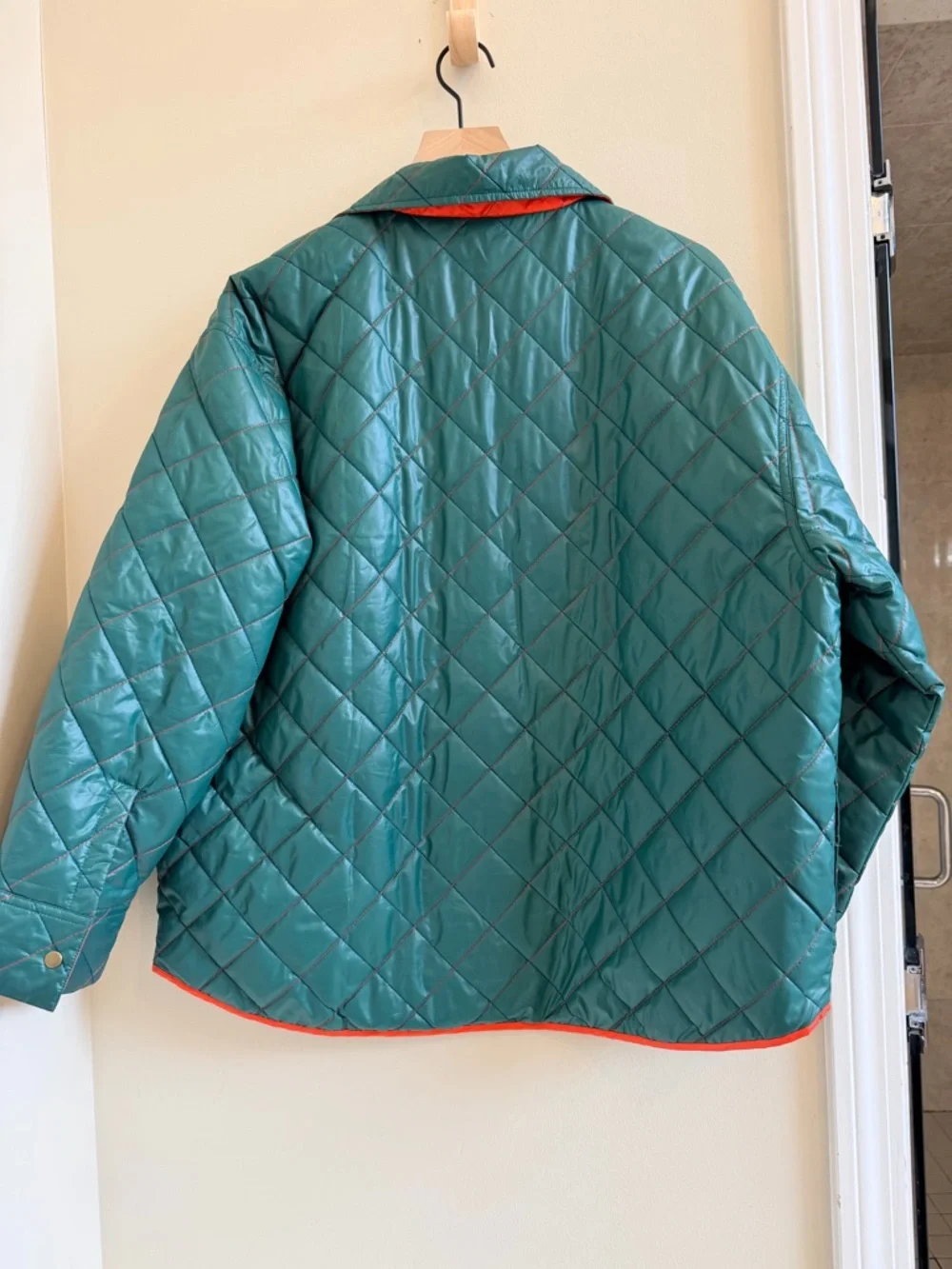 Clare V Jacque Jacket - Spruce & Poppy Quilted Nylon / M/L origional $365 - Picture 3 of 3